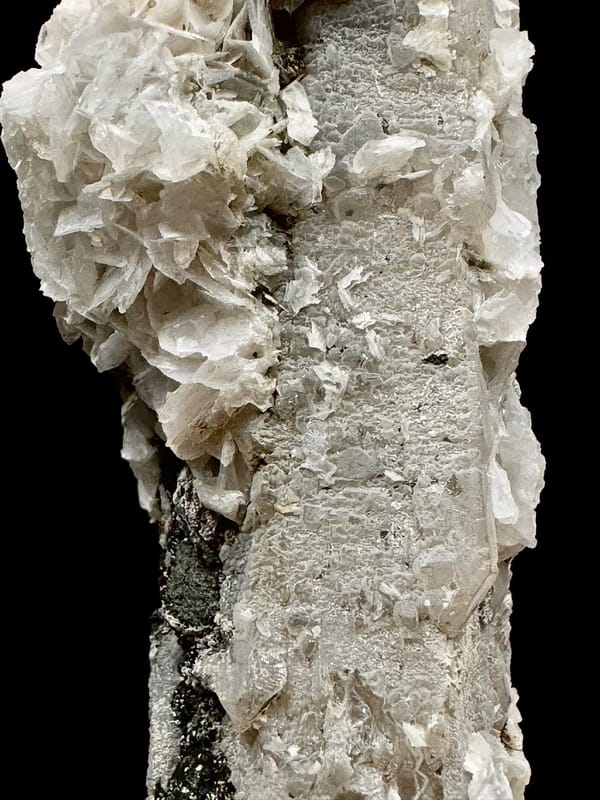 Double-Terminated Quartz with Calcite and Specular Hematite — specimen view 7