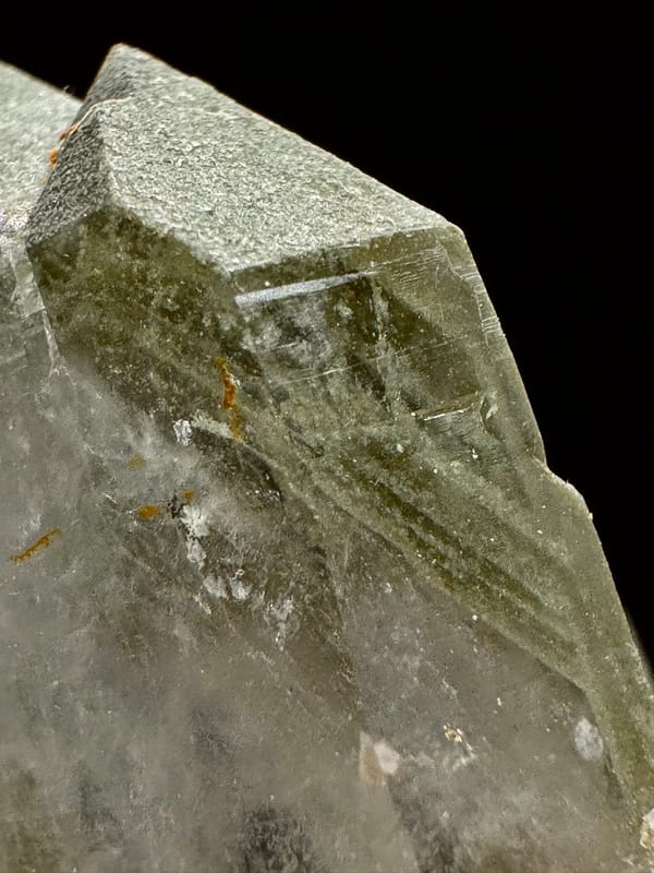 Layered Green Phantom Double-Terminated Quartz — Pakistan — individual mineral specimen view 4