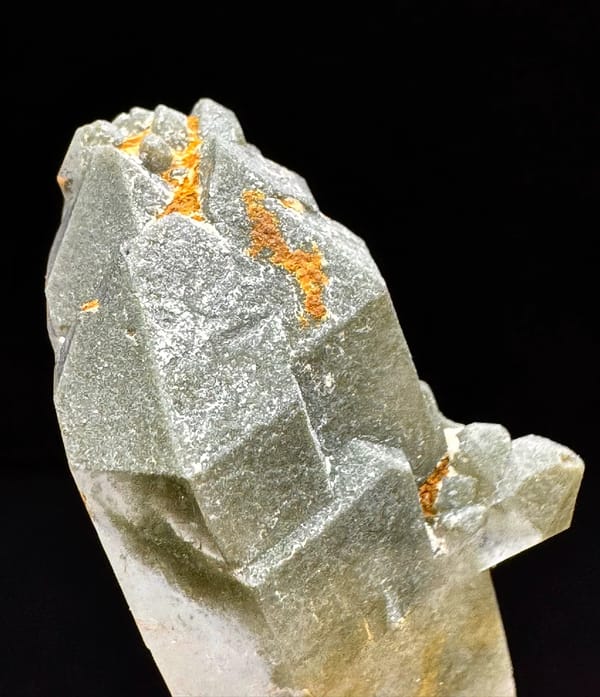 Layered Green Phantom Double-Terminated Quartz — Pakistan — individual mineral specimen view 5