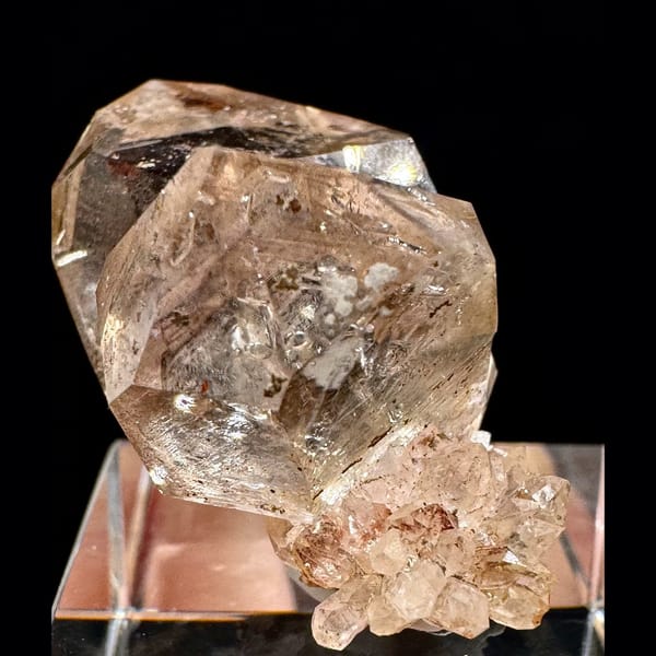 Smoky skeletal quartz cluster from Namibia — alternate view