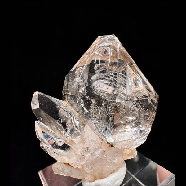 Clear skeletal quartz cluster from Namibia — complete view