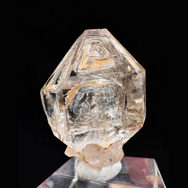 Clear skeletal quartz cluster from Namibia — alternate view