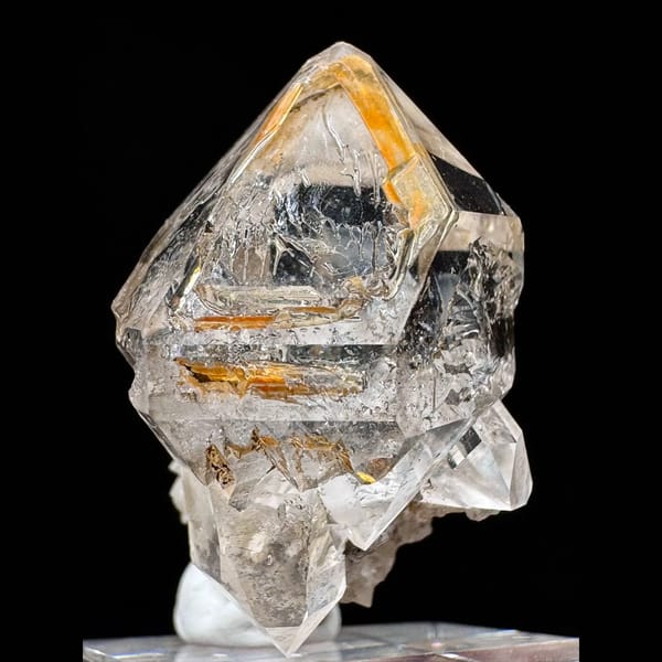 Skeletal quartz mini scepter from Namibia — detail view