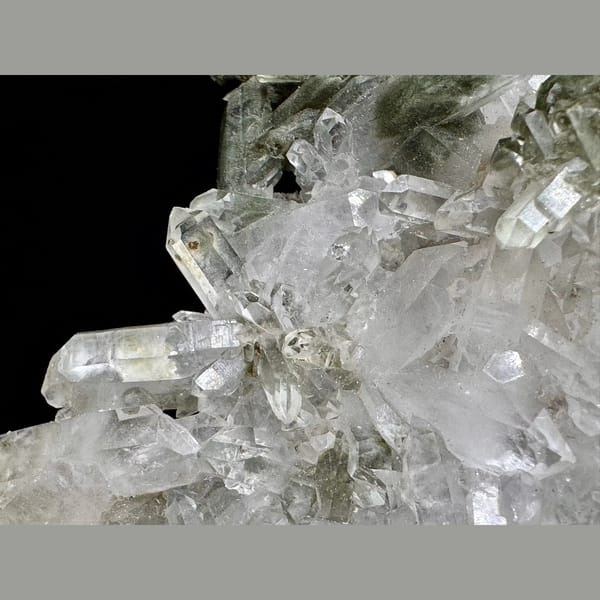 Himalayan green phantom quartz cluster from Pakistan — detail view
