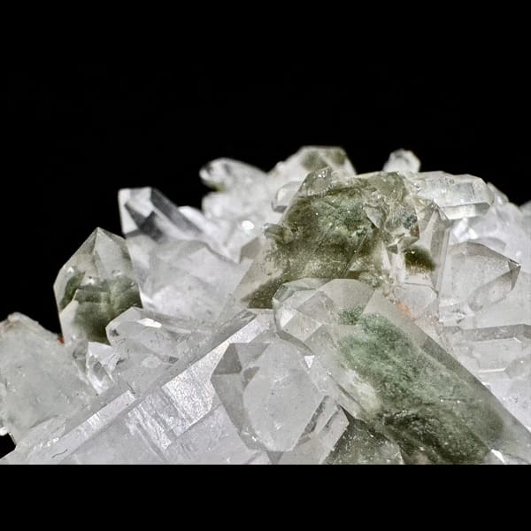 Himalayan green phantom quartz cluster from Pakistan — detail view