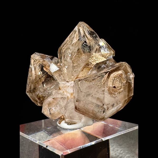 Smoky skeletal quartz flower cluster from Namibia — alternate view
