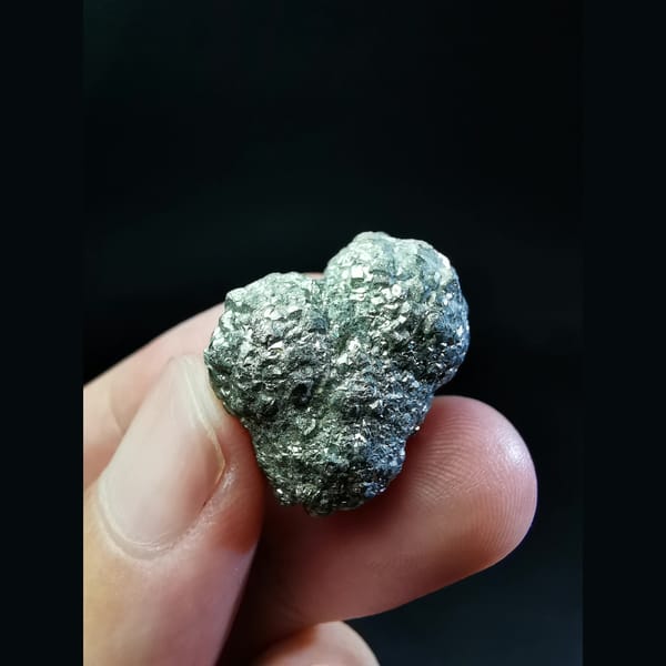 Natural heart-shaped pyrite nodule from Shanxi — alternate view