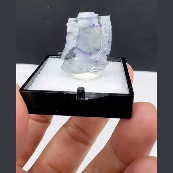 Clear Fluorite with Mica Inclusions Yaogangxian 2.0 cm — complete view