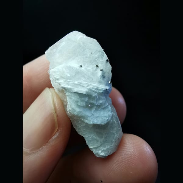 Platy white stilbite from Inner Mongolia — complete view