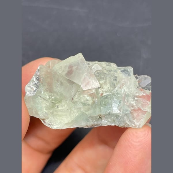 Glassy pale green fluorite from Hunan — alternate view