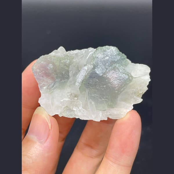 Glassy pale blue-green fluorite from Shangbao Hunan — alternate view