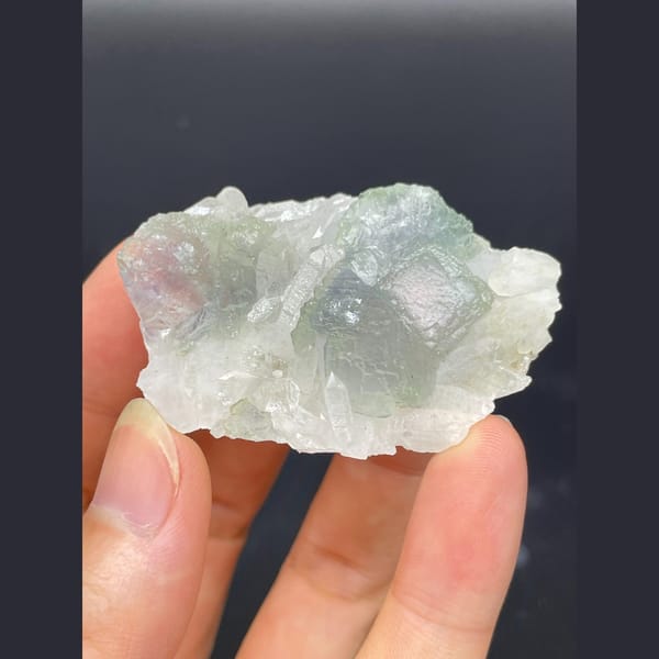 Glassy pale blue-green fluorite from Shangbao Hunan — alternate view