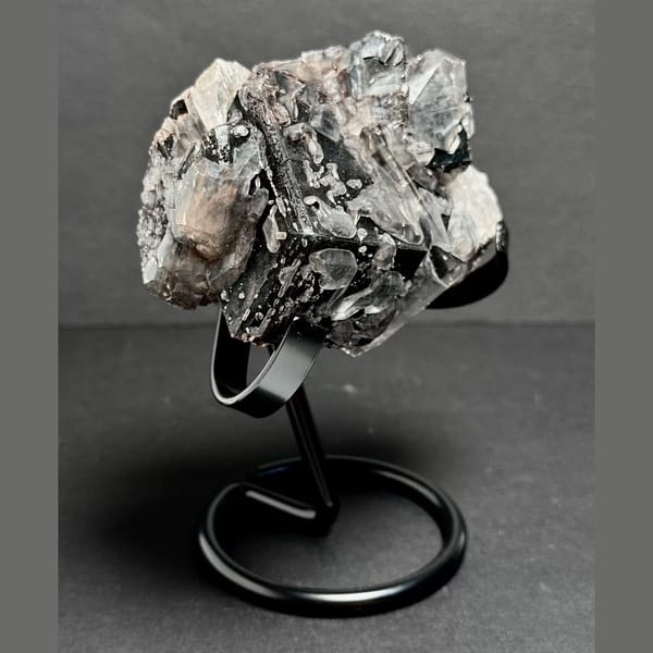 Black Chocolate Calcite on Stand 8.0 cm — alternate view