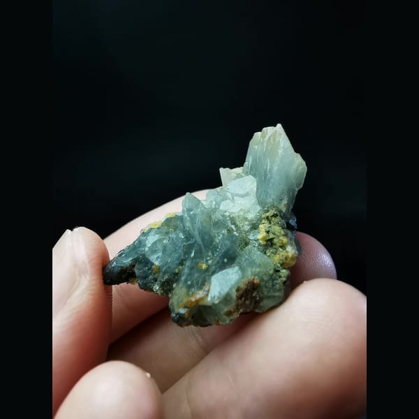 Bladed platy calcite with pyrite and mica — alternate view