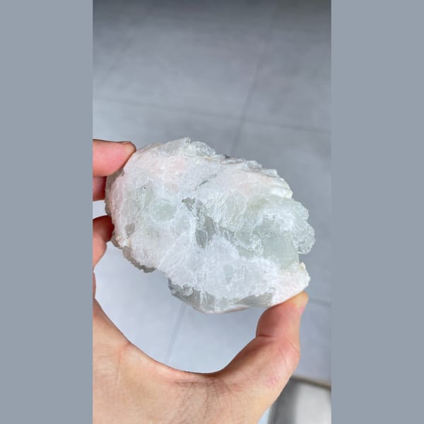 Pale green fluorite cubes with white dolomite from Hunan — detail view