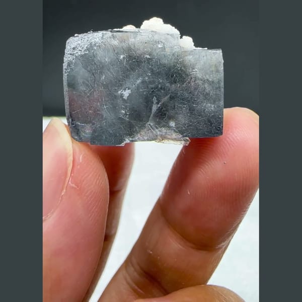Grey Fluorite with Bismuthinite Yaogangxian 2.1 cm — complete view