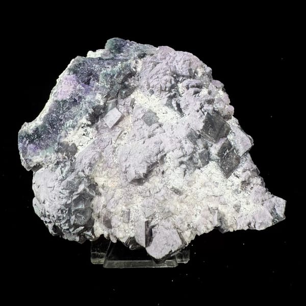 Purple Fluorite with White Inclusions Henan 11.0 cm — complete view