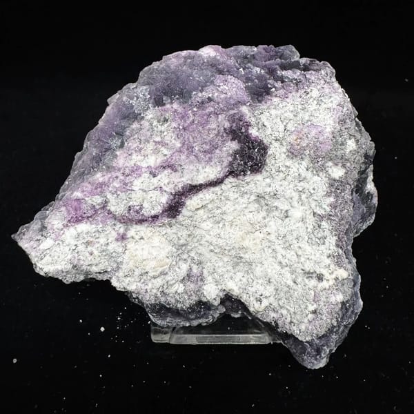 Purple Fluorite with White Inclusions Henan 11.0 cm — alternate view