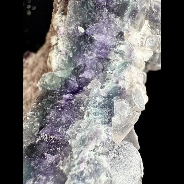 Purple Fluorite with White Inclusions Henan 11.0 cm — alternate view