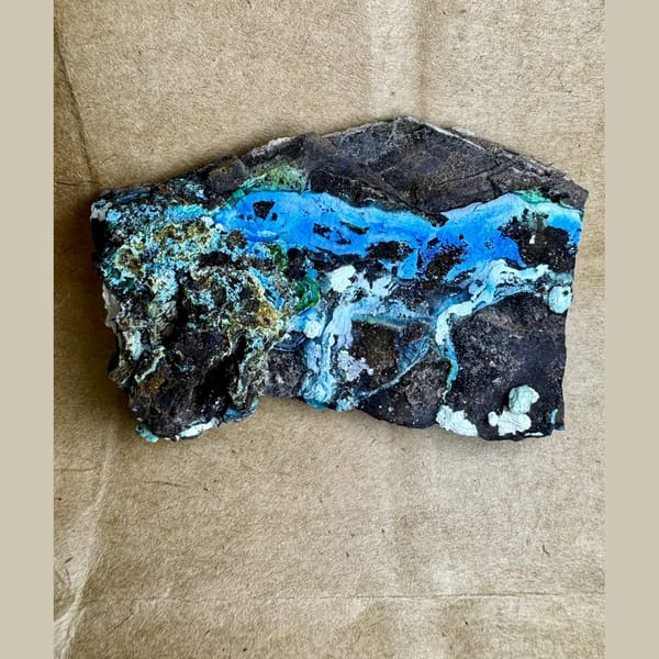Blue Gibbsite Landscape Specimen 8.0 cm — complete view