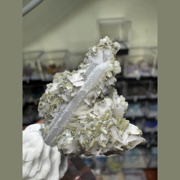 Quartz Cluster with Green Crystals Inner Mongolia 4.0 cm — alternate view