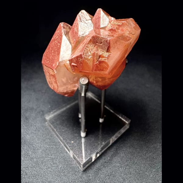 Red Quartz Crystal Cluster Shanxi 6.0 cm — alternate view