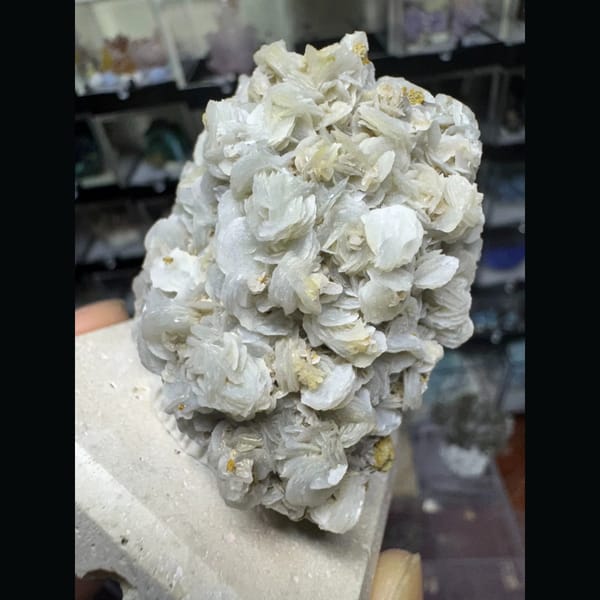 Yellow Quartz with White Calcite Inner Mongolia 4.5 cm — alternate view