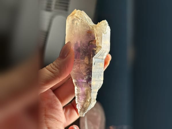 Madagascar Enhydro Skeletal Quartz 125.4 g, Mica and Red Inclusions Mineral Specimen — alternate view