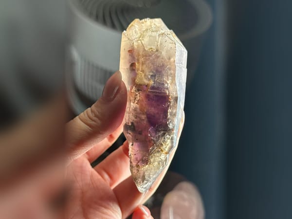 Madagascar Enhydro Skeletal Quartz 125.4 g, Mica and Red Inclusions Mineral Specimen — alternate view