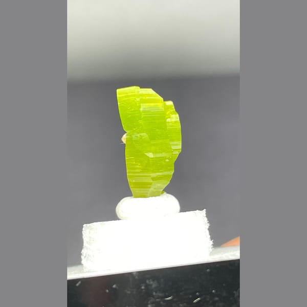 Bright green stacked cup pyromorphite from Guangxi — complete view