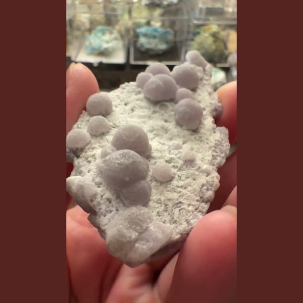 Botryoidal Purple Fluorite on Matrix 8.0 cm — complete view