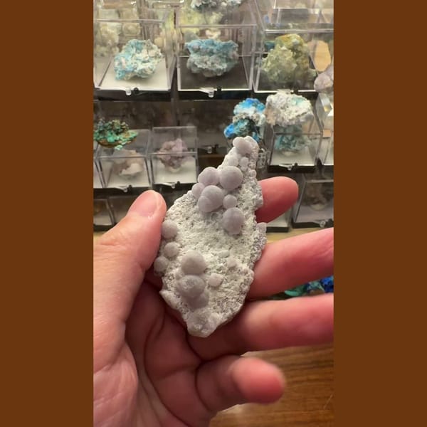 Botryoidal Purple Fluorite on Matrix 8.0 cm — alternate view