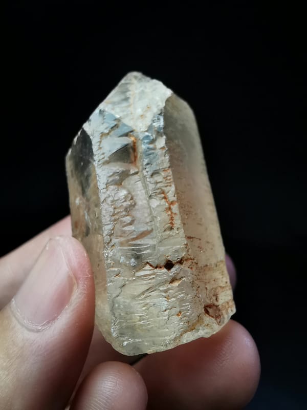 Complete reverse view of the same Madagascar quartz specimen
