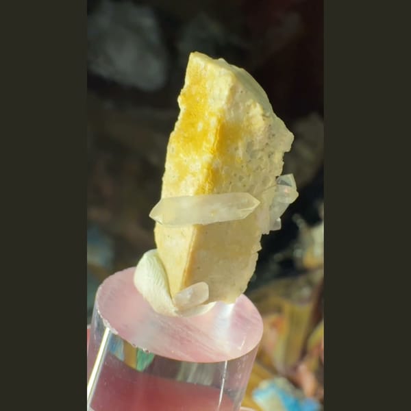 Feldspar with Quartz Crystals 5.0 cm — complete view