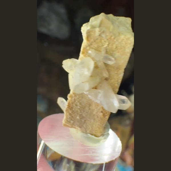 Feldspar with Quartz Crystals 5.0 cm — alternate view