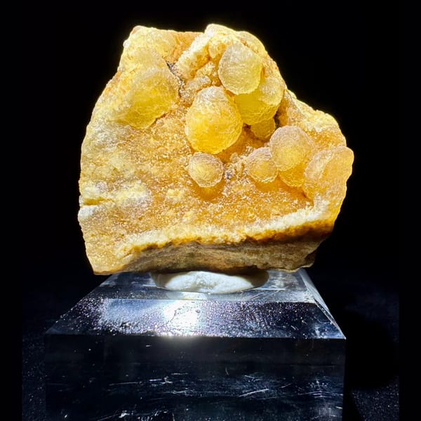 Yellow Globular Fluorite Henan 4.5 cm — complete view