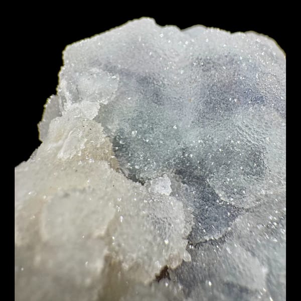 Quartz over Fluorite with Purple Fluorescence 7.5 cm — alternate view