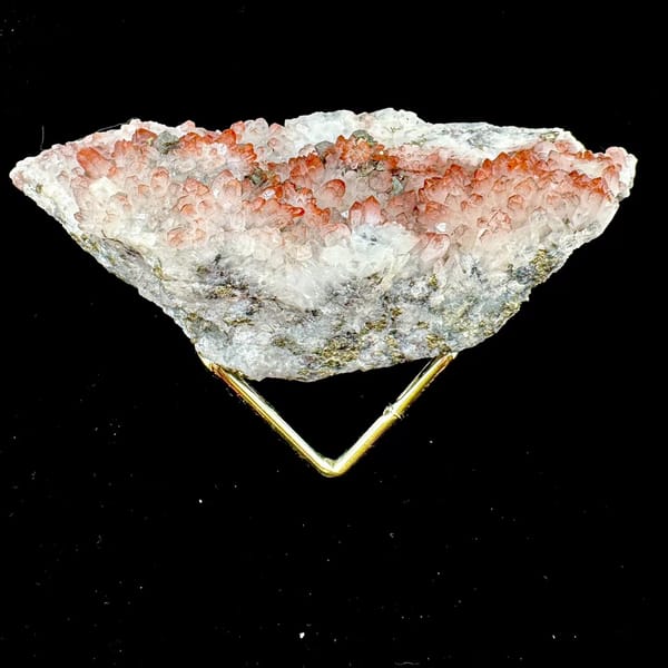 Red Quartz with Pyrite Shanxi 13.0 cm — alternate view