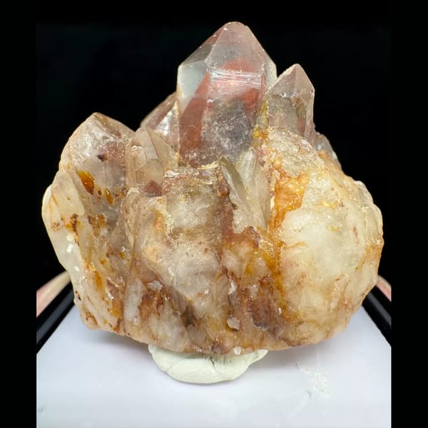 Red Phantom Quartz Cluster Shanxi 4.5 cm — alternate view