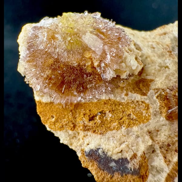 Pink-White Creedite on Matrix with Stand 8.5 cm — alternate view