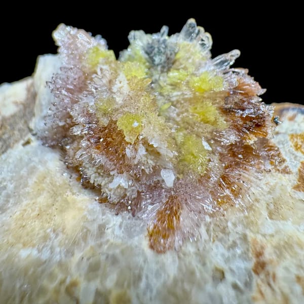 Pink-White Creedite on Matrix with Stand 8.5 cm — alternate view