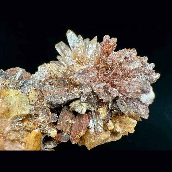 White and Brown Creedite with Yellow Guizhou 9.0 cm — alternate view