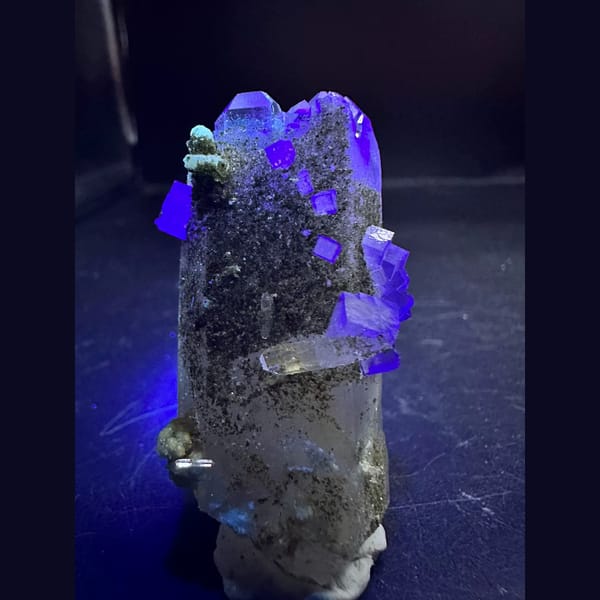 Quartz with Glassy Fluorite Yaogangxian 5.3 cm — alternate view
