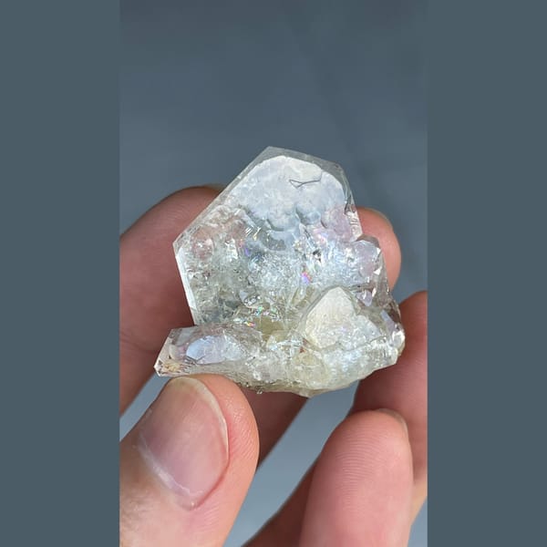 Pale blue tabular aquamarine from Xuebaoding — alternate view