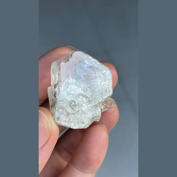 Pale blue tabular aquamarine from Xuebaoding — detail view