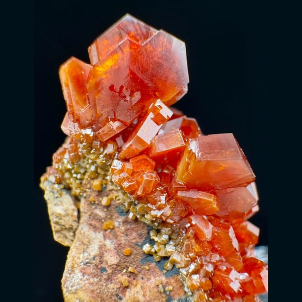 Red Vanadinite Crystal Cluster Morocco 6.5 cm — alternate view