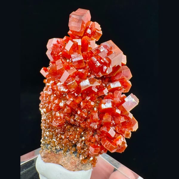 Red Vanadinite Crystal Cluster Morocco 6.5 cm — alternate view