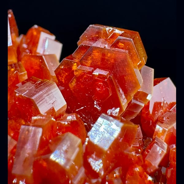 Red Vanadinite Crystal Cluster Morocco 6.5 cm — detail view