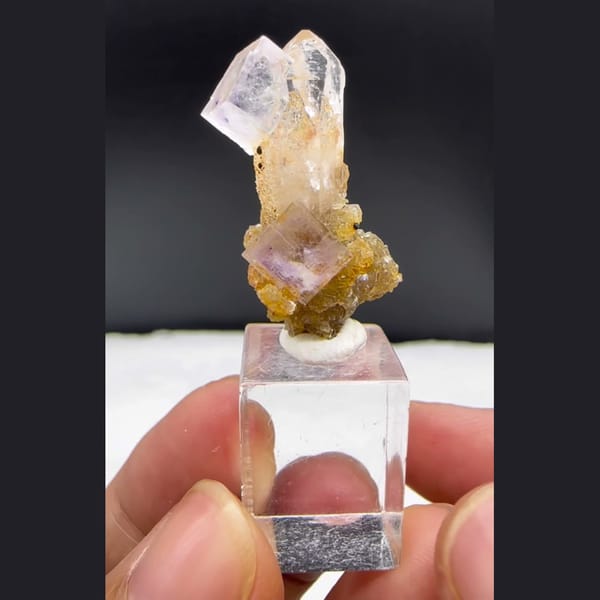 Quartz with Fluorite and Mica Yaogangxian 2.8 cm — complete view