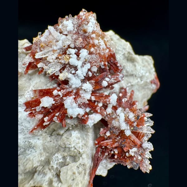 Wine-Red Creedite with White Crystals 6.5 cm — alternate view